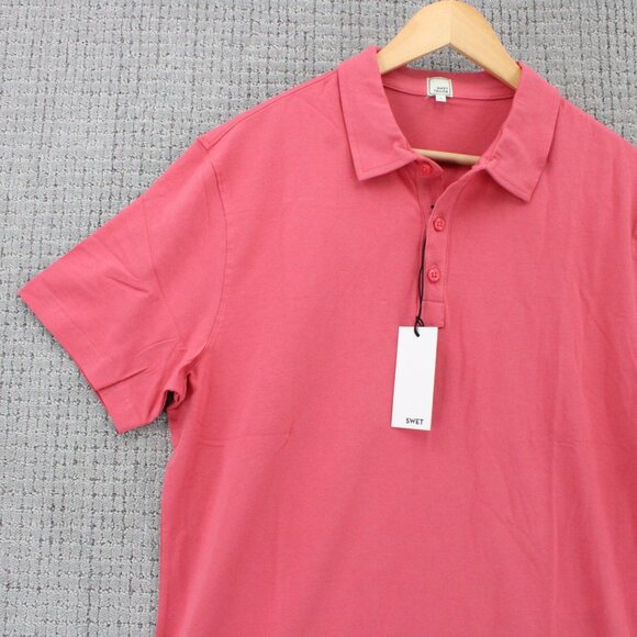 Swet Tailor Performance Polo Shirt Mens XL Pink Short Sleeve Soft Outdoor NWT - Picture 3 of 10